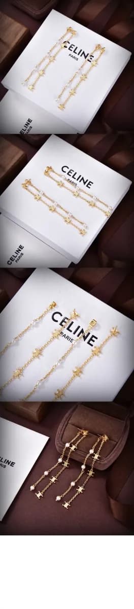 셀린느 여성 트리옹프 롱 펄 이어링 - Celine Womens Triomphe Long Pearl Earring - acc10603x 이미지 3/3