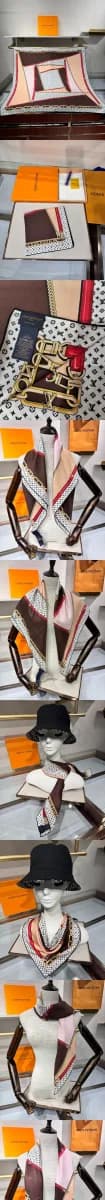 루이비통 여성 마이 LV 체인 스퀘어 스카프 - Louis vuitton Womens My LV Chain Square Scarf - acc8807x 이미지 4/5