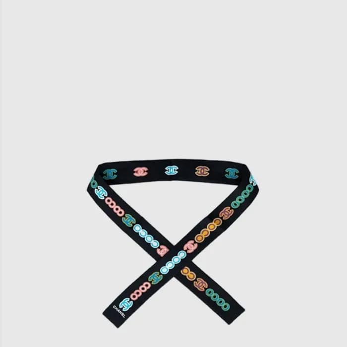 샤넬 여성 네온 로고 실크 트윌리 - Chanel Womens Neon Logo Silk … 이미지 1/4
