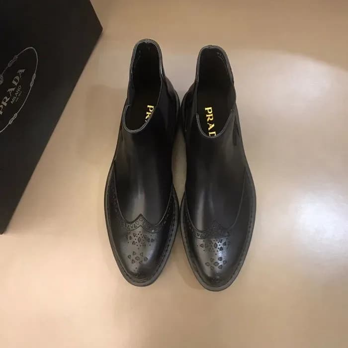 Prada 2019 Mens Leather Boots 이미지 2/10