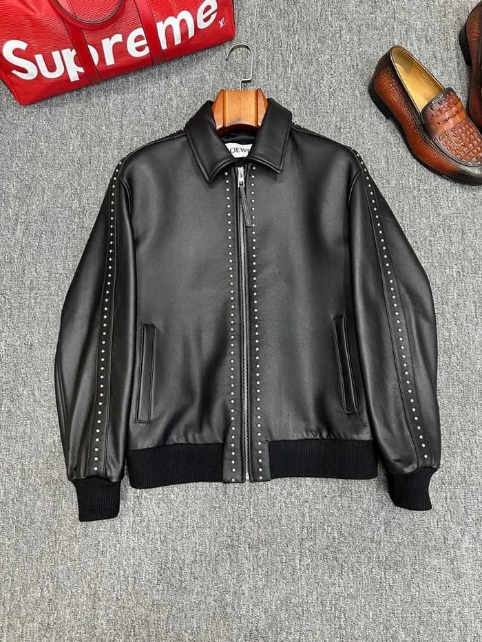 로에베 남성 가죽 자켓 - Loewe Mens Leather Jacket - loc17022x 이미지 13/17