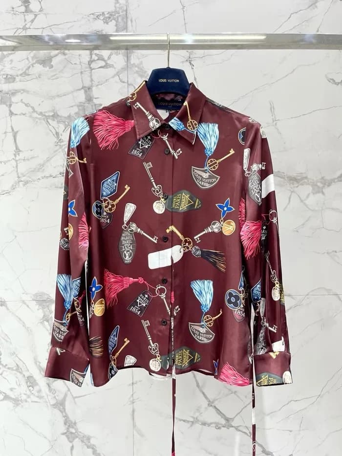 루이비통 여성 실크 셔츠 - Louis vuitton Womens Silk Shirt - lvc16835x 이미지 6/13