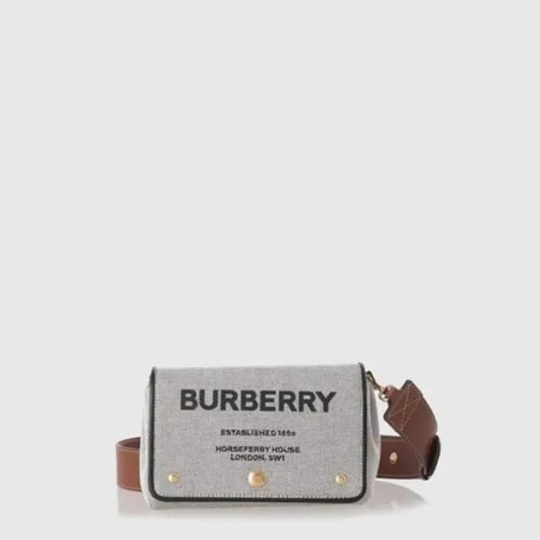 버버리 여성 호스페리 캔버스 크로스 백 - Burberry Womens Horseferry… 이미지 1/4