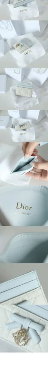 디올 여성 레이디 디올 프리지아 카드 지갑 - Dior Womens Lady Dior Freesia Card Wallet - diw1124x 이미지 4/4
