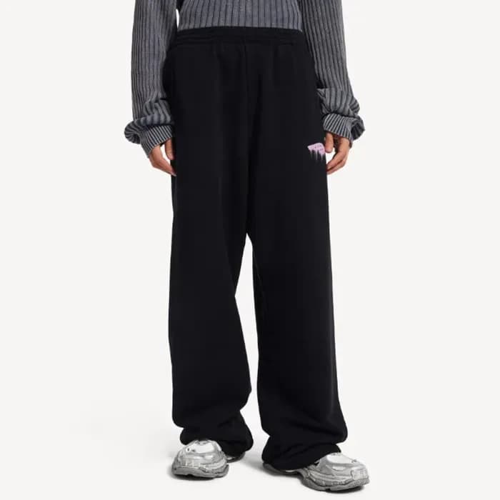 발렌시아가 남성 웻 브러시 루즈핏 트레이닝 팬츠 - Balenciaga Mens Wet B… 이미지 1/16