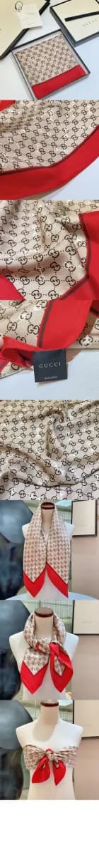 구찌 여성 GG 프린트 홀스빗 스카프 - Gucci Womens GG Print Horsebit Scarf - acc8960x 이미지 4/4