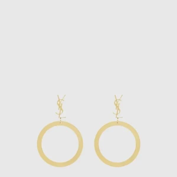 입생로랑 여성 카산드라 펜던트 후프 이어링 - Saint Laurent Womens Cas… 이미지 1/5