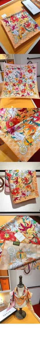 구찌 여성 플로라 프린트 까레 - Gucci Womens Flora Print Carré - acc8978x 이미지 4/4