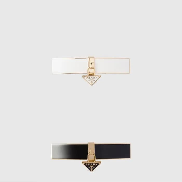 프라다 여성 심볼 헤어 클립 - Prada Womens Symbol Hair Clip - acc10272x 이미지 1/3