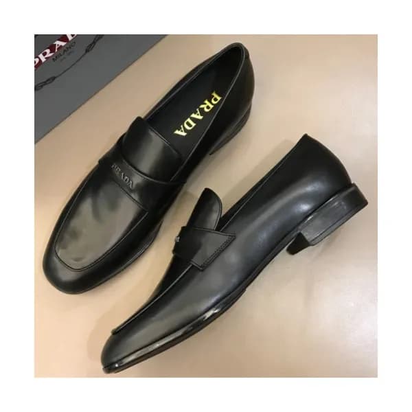PRADA 2018 MENS STRAP LEATHER LOAFER 이미지 1/2