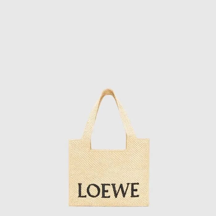 로에베 여성 스몰 폰트 라피아 토트 - Loewe Womens Small Font Raffia Tote - lob17317x 이미지 2/5