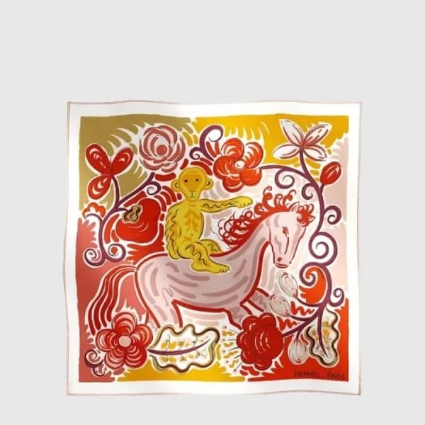에르메스 여성 실크 르 슈발 드 카즈미 스카프 - Hermes Womens Le Cheva… 이미지 1/5