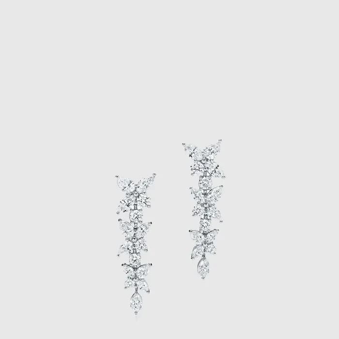 티파니 여성 믹스 클러스터 드롭 이어링 - Tiffany Womens Mixed Cluster Drop Earring - acc9259x 이미지 1/3