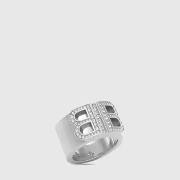 발렌시아가 남성 B 체인 반지 - Balenciaga Mens B Chain Ring - … 이미지 1/5