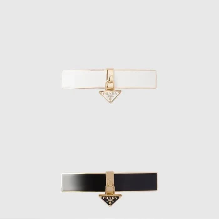 프라다 여성 심볼 헤어 클립 - Prada Womens Symbol Hair Clip - acc10272x 이미지 2/3