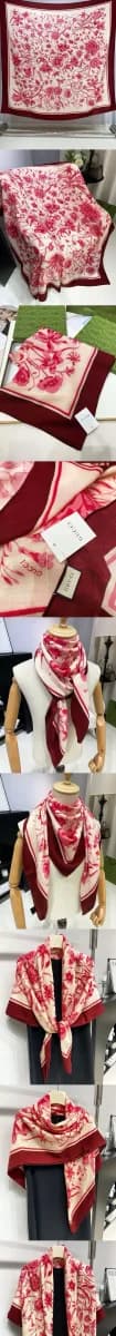 구찌 여성 플로럴 프린트 스카프 - Gucci Womens Floral Print Scarf - acc8970x 이미지 4/5