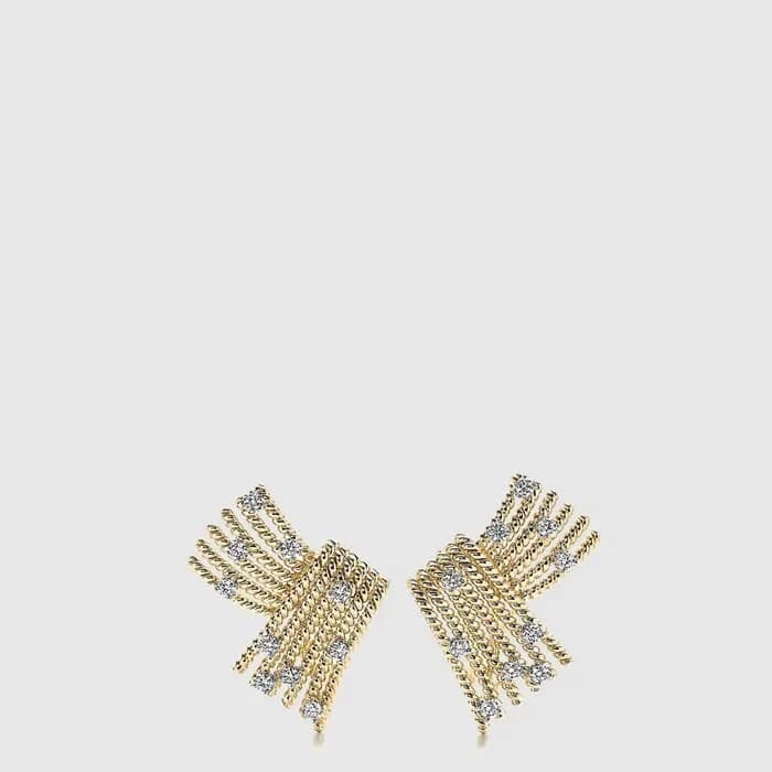 티파니 여성 V 로프 이어 클립 이어링 - Tiffany Womens V-rope Ear Clip Earring - acc9304x 이미지 2/3