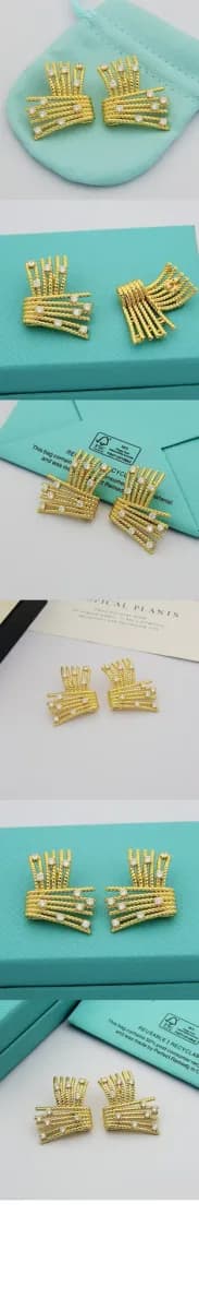 티파니 여성 V 로프 이어 클립 이어링 - Tiffany Womens V-rope Ear Clip Earring - acc9304x 이미지 3/3