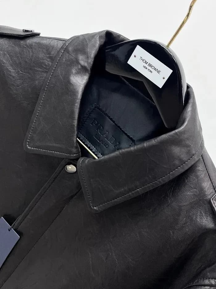 프라다 남성 가죽 자켓 - Prada Mens Leather Jacket - prc17062x 이미지 9/15