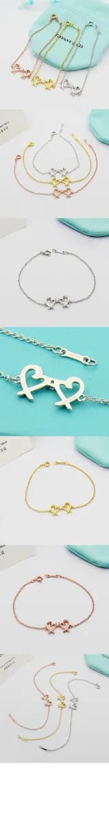 티파니 여성 더블 러빙 하트 브레이슬릿 - Tiffany Womens Double Loving Heart Bracelet - acc9206x 이미지 3/3