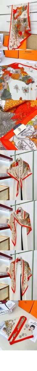 에르메스 여성 로브 르제르 트라이앵글 스카프 - Hermes Womens Robe Legere Giant Triangle Scarf - acc8816x 이미지 4/4
