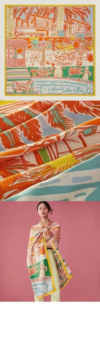 에르메스 여성 레이외르 데테 숄 - Hermes Womens Rayures dÉté Shawl - acc8934x 이미지 3/4