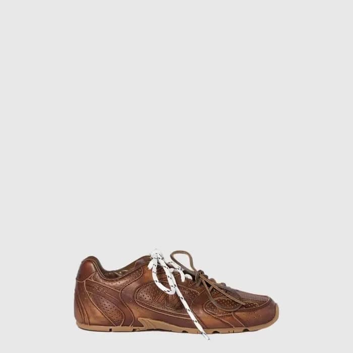 미우미우 x 뉴발란스 여성 530 SL 데코 가죽 스니커즈 - Miumiu x New Balance Womens 530 SL Deco Leather Sneaker - mis14742x 이미지 2/5