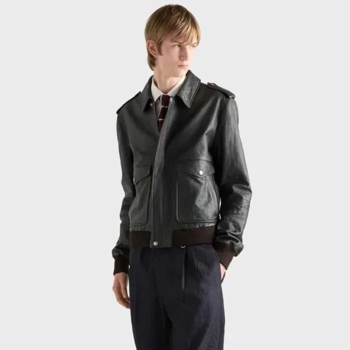 프라다 남성 가죽 자켓 - Prada Mens Leather Jacket - prc17062x 이미지 2/15