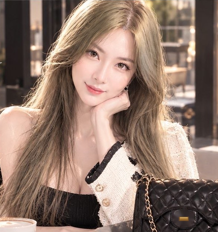 카페 룩 블랙 퀼팅백 세트