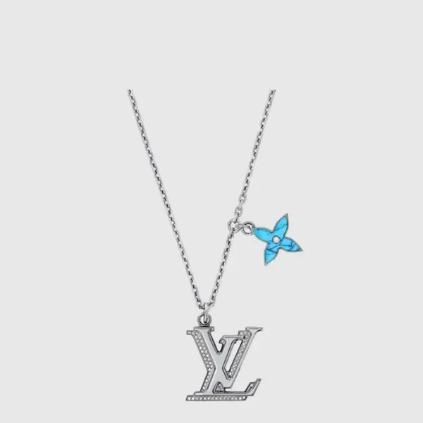 루이비통 남성 LV 이니셜 목걸이 - Louis vuitton Mens LV Initial…