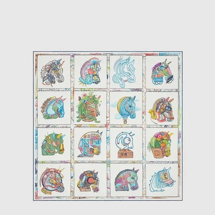에르메스 여성 체바로스코프 스카프 - Hermes Womens Chevaloscope Scarf - acc9003x