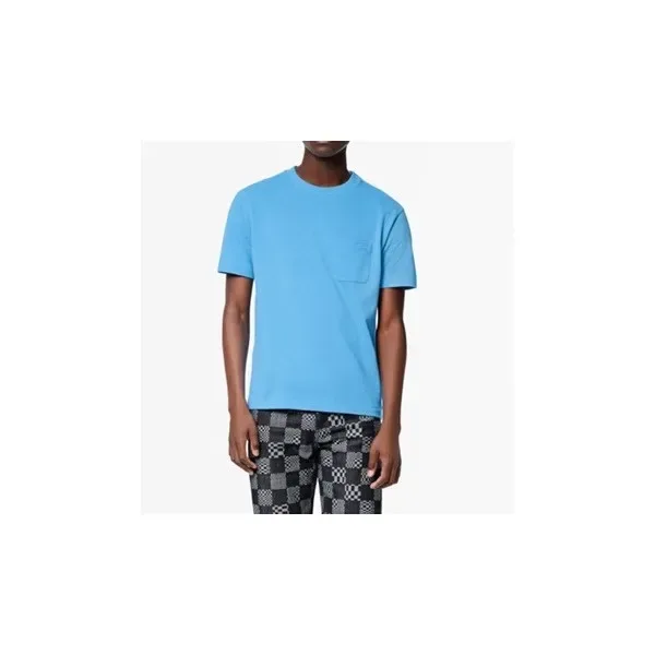 루이비통 남성 블루 크루넥 반팔티 - Mens Blue Tshirts - lou04159…