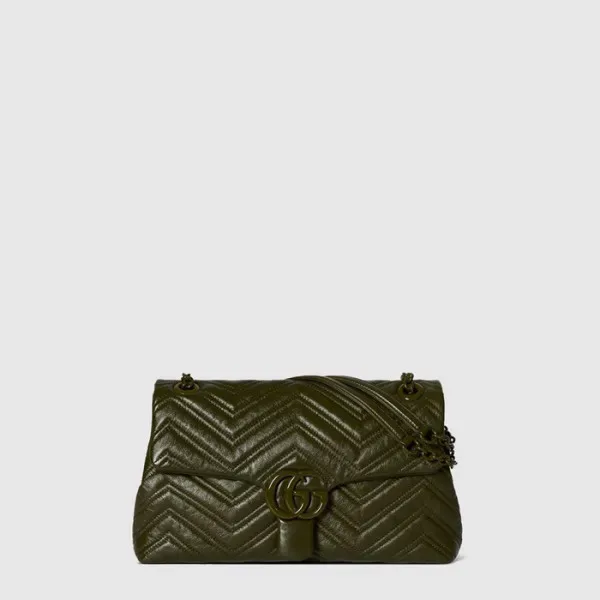 구찌 여성 GG 마몽 미디엄 숄더백 - Gucci Womens GG Marmont Medi…