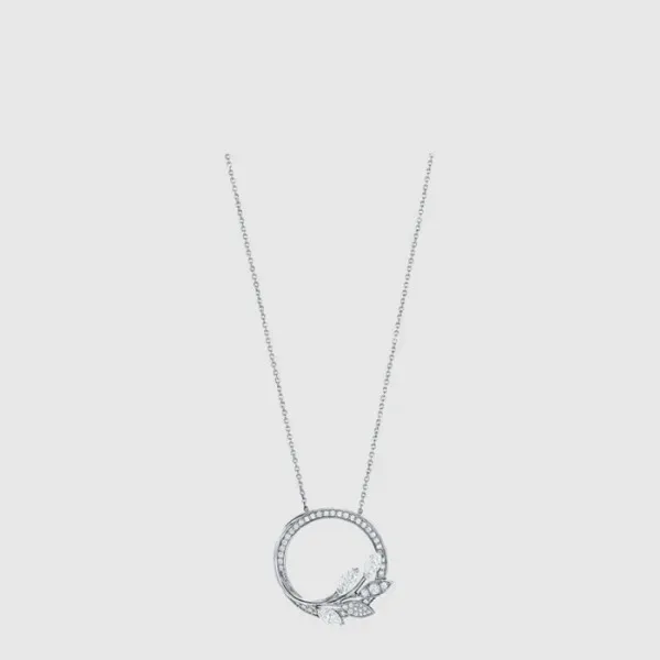 티파니 여성 플래티넘 큐빅 넝쿨 링 목걸이 - Tiffany Womens Platinum …