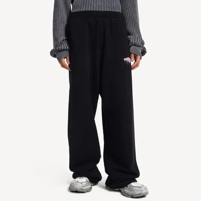 발렌시아가 남성 웻 브러시 루즈핏 트레이닝 팬츠 - Balenciaga Mens Wet B…